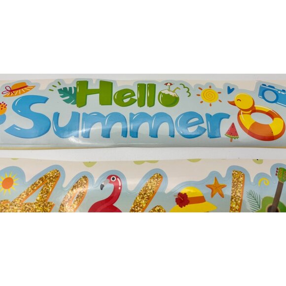 Summer Themed Vinyl Stickers Fruits & Tropical Designs Aloha (Pack of 4) - Picture 4 of 4